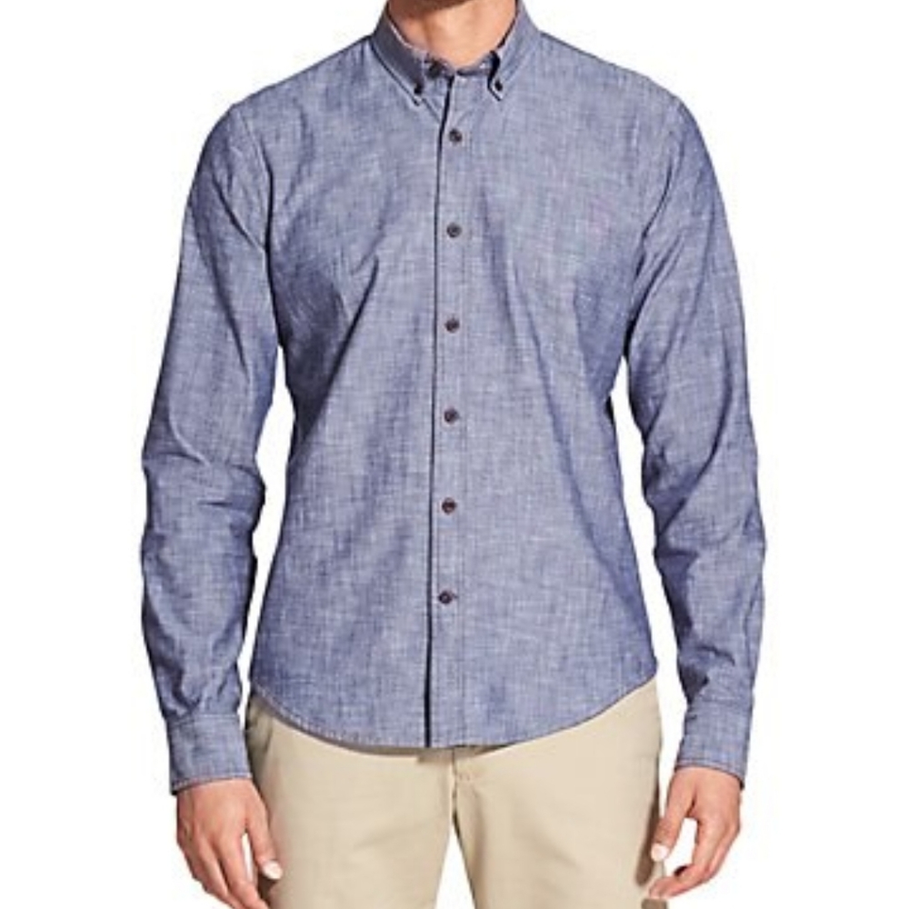 Izod Saltwater Blues chambray longsleeve